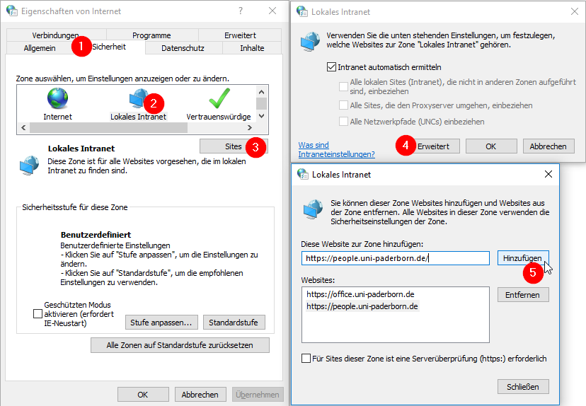 Screenshot Sharepoint wichtige Grundeinstellungen Windows Intranet.png
