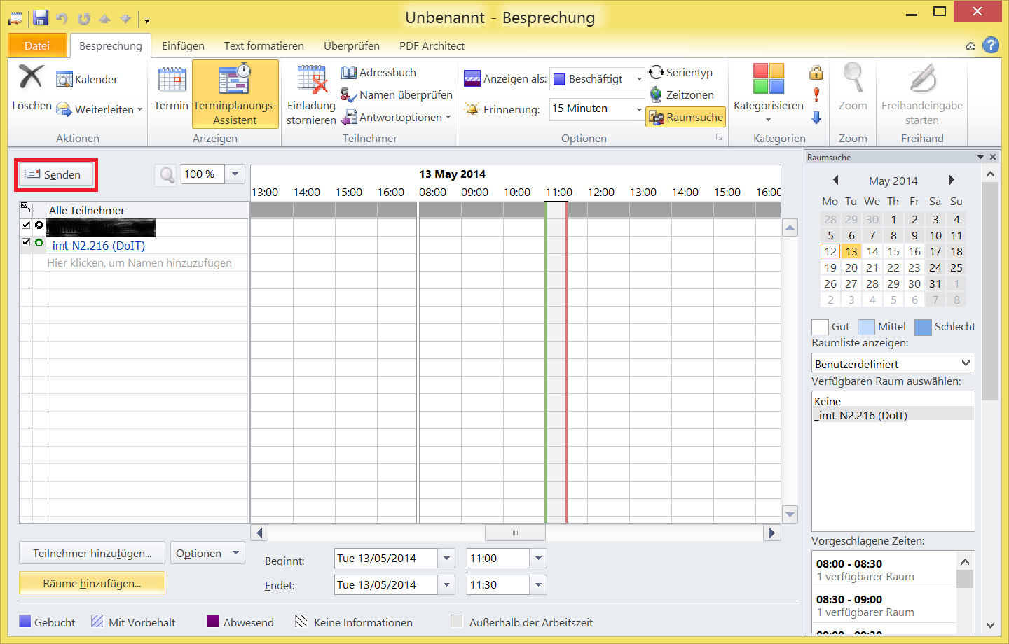 Screenshot Räume als Nutzer verwenden unter Outlook 2010 (Windows 7) 3.png