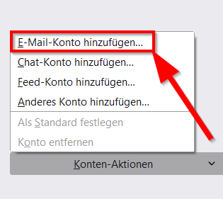 Mozilla thunderbird einrichten