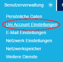 Screenshot Serviceportal - Auswahl - Uni Account Einstellungen.png