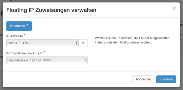 Cloudcomputing 35. Floating IP Zuweisung fertig.png