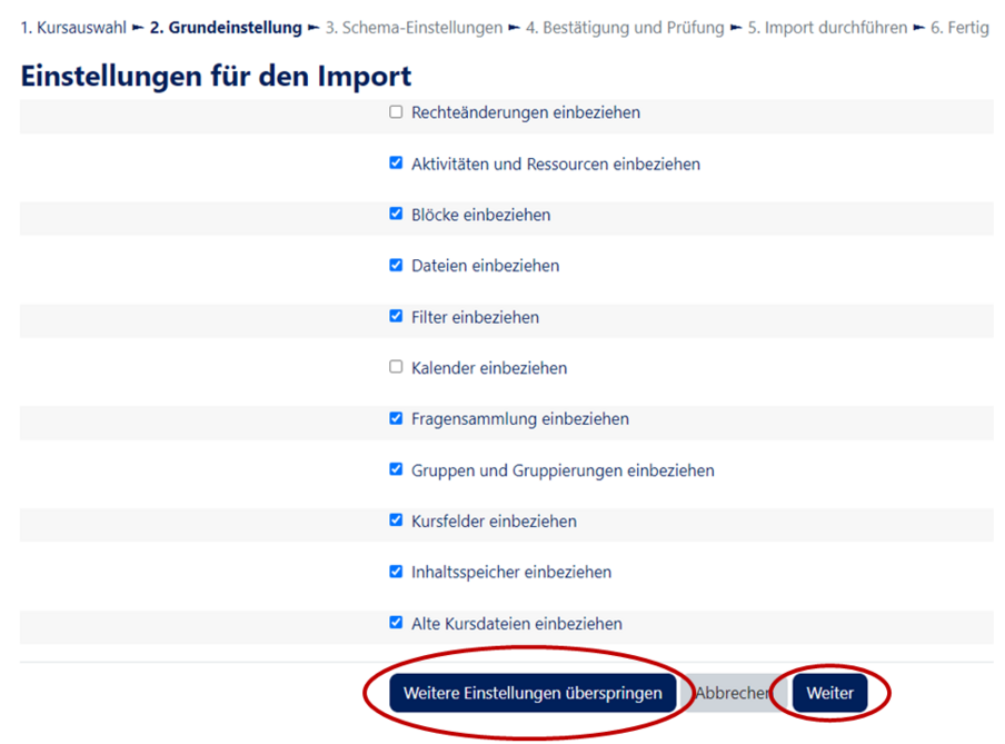 Dozent: Kurs importieren (Kursinhalte übertragen) – ZIM HilfeWiki