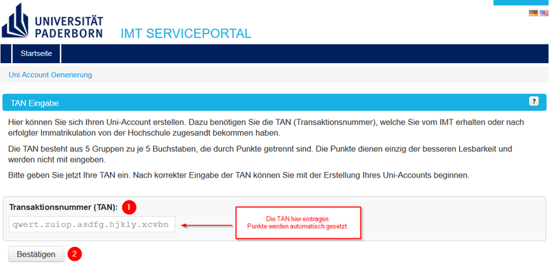 Screenshot Serviceportal - Erstellung Uniaccount mit TAN 01.png