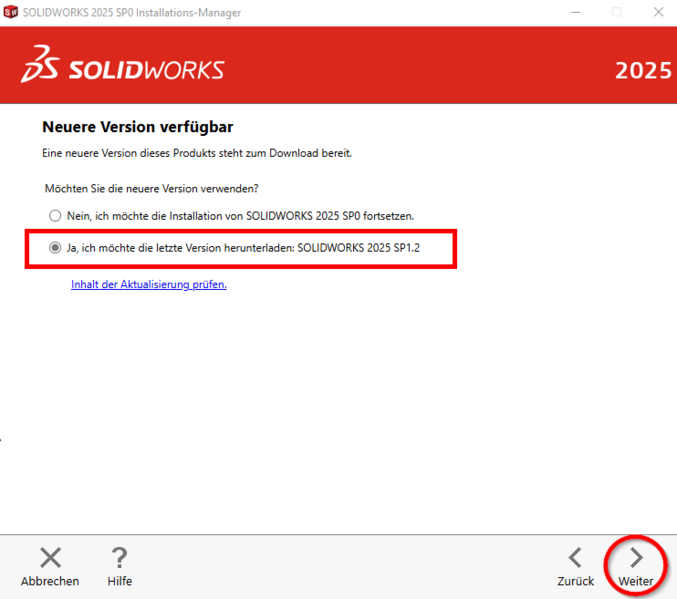 Datei:Solidworks 2025 SP1.2 auswaehlen.png